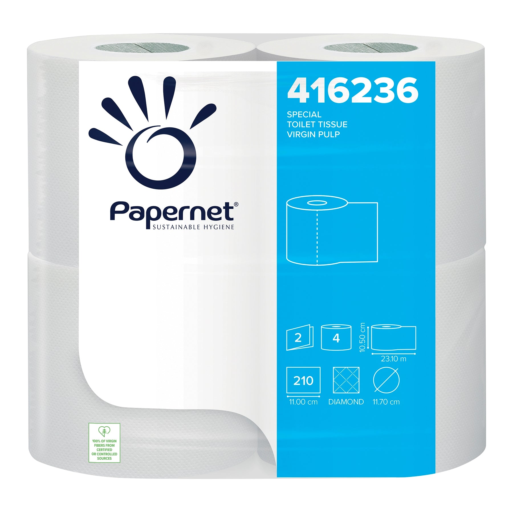 PAPERNET SPECIAL 210 SHEET CONVENTIONAL TOILET TISSUE LUX 4X10
