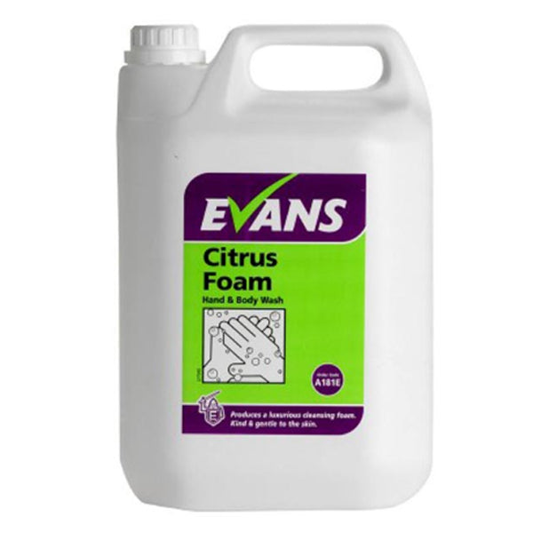 EVANS CITRUS FOAM LUXURY HAND & BODY WASH 2X5L