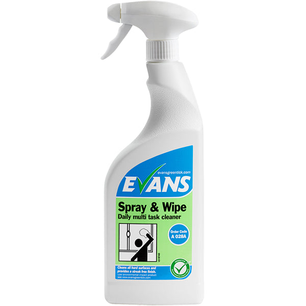 EVANS SPRAY & WIPE WINDOWS WASH 6X750ML