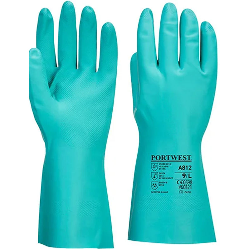 NITROSAFE PLUS CHEMICAL GAUNTLET GREEN