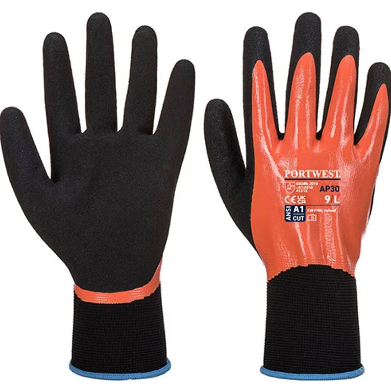 PORTWEST DERMI PRO GLOVE OR/BK
