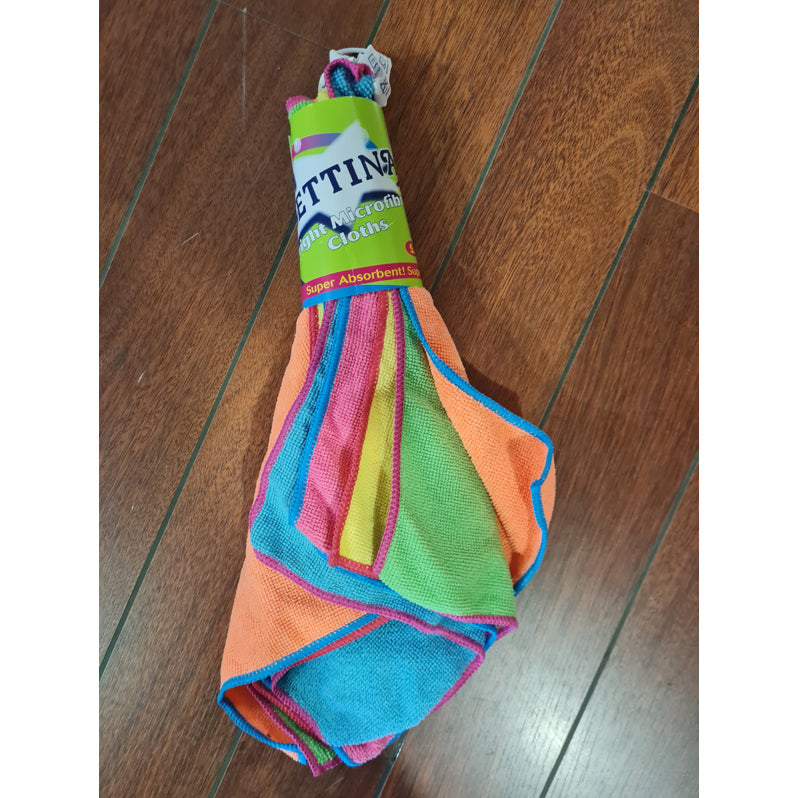 BETTINA MICROFIBRE CLOTHS 5PK ALL COLOURS