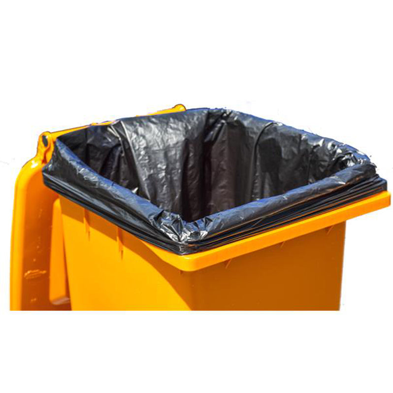 BLACK WHEELIE BIN LINER 46"X 54" C/S 150