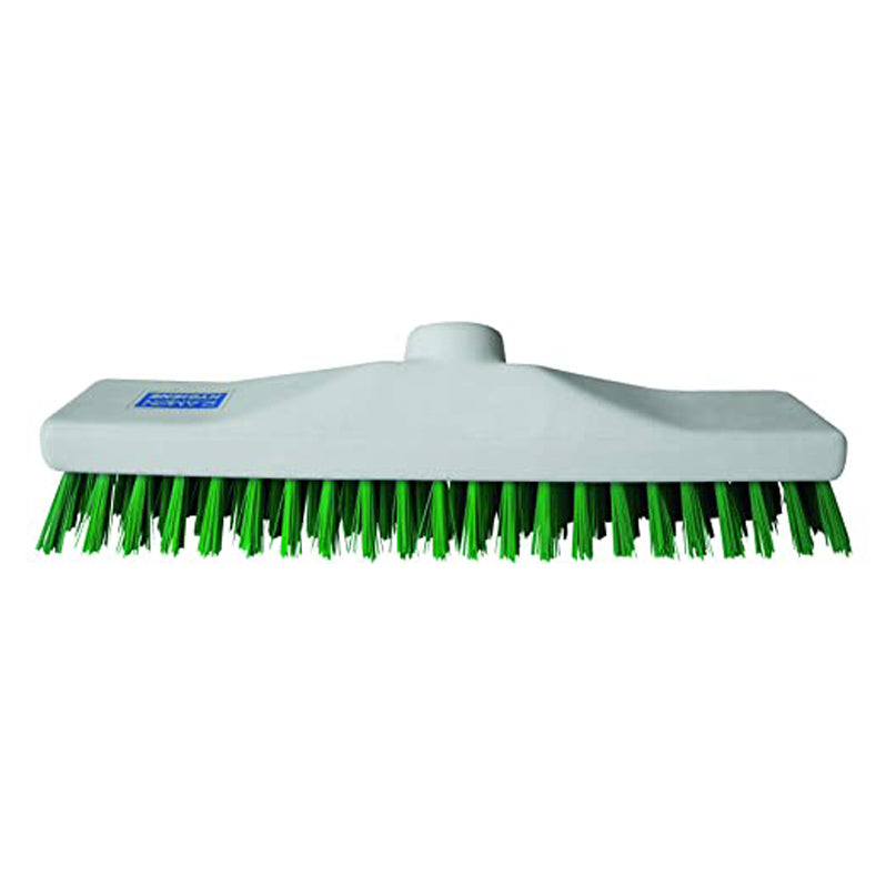 COLOUR CODED BROOM SCRUB 30CM GREEN