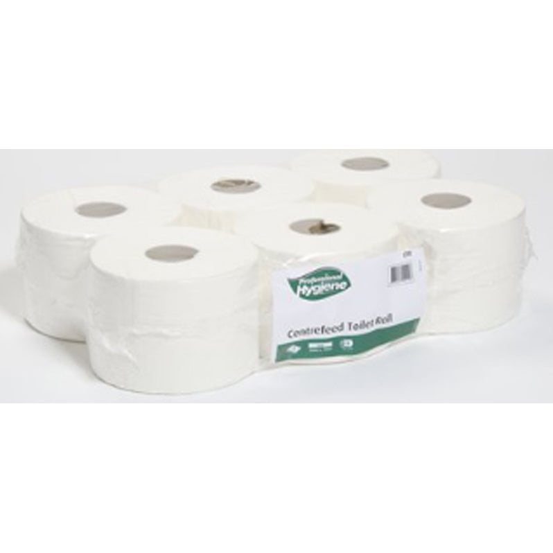 CENTREFEED TOILET ROLL 200M X 13CM C/S 6