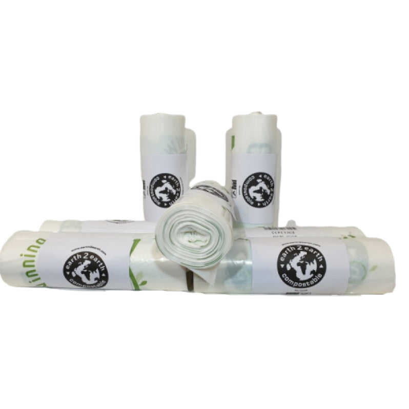 EARTH 2 EARTH 25.5X36" COMPOST SACK IVORY CLEAR C/S 100