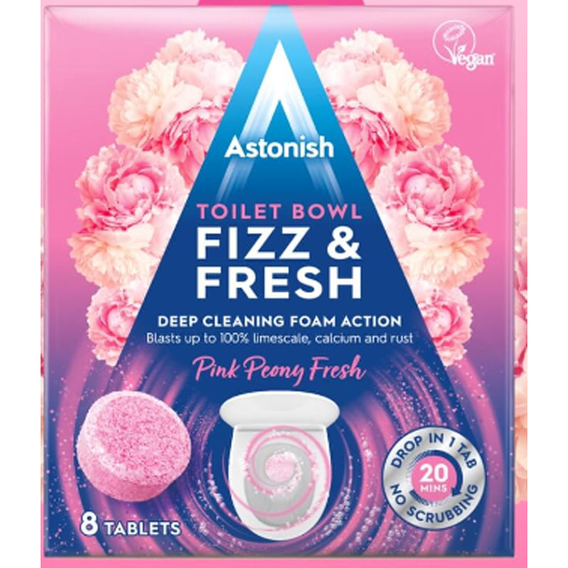 ASTONISH TOILET TAB's PEONY FRESH 8's