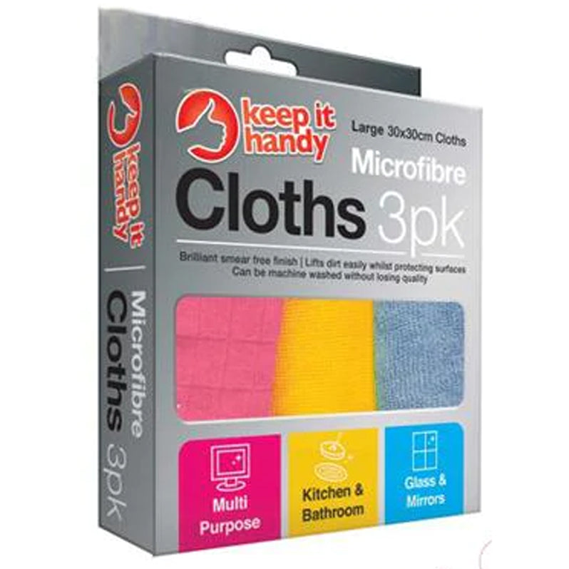 KEEP IT HANDY MICROFIBRE CLOTHS PK3
