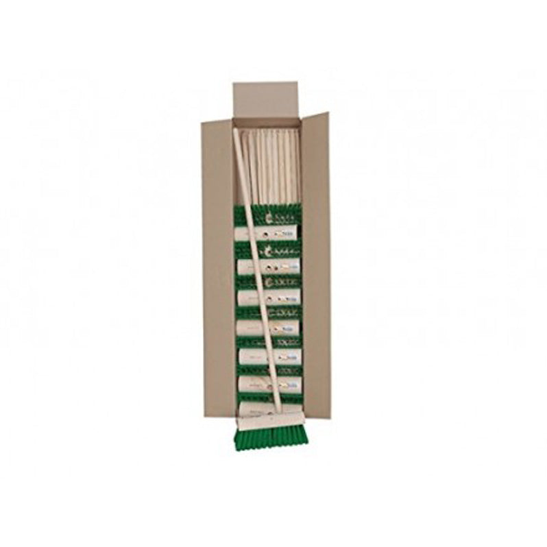 YARD BRUSH GREEN POLY 10"