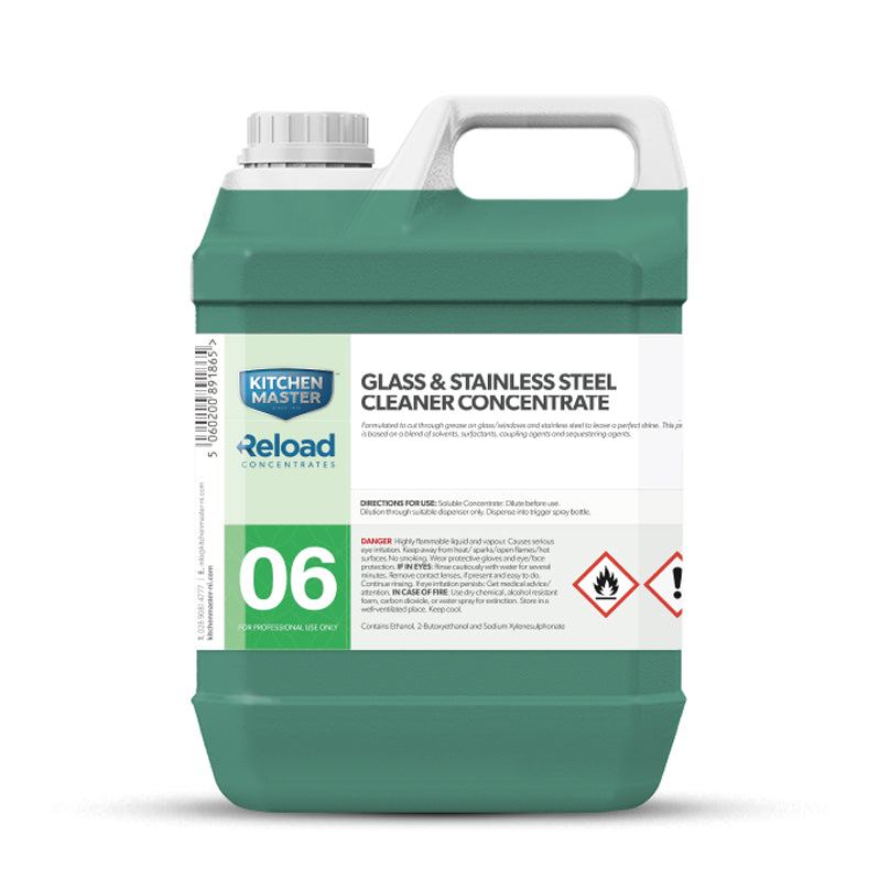KM RELOAD NO.6 GLASS & STAINLESS STEEL CLEANER 4X2L