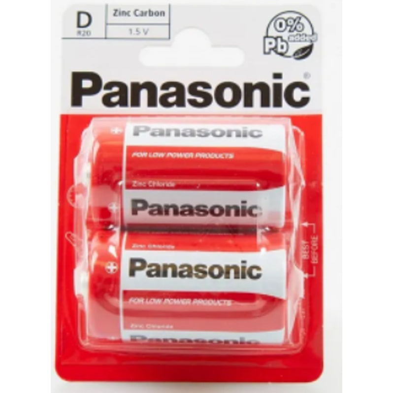 2 PK PANASONIC D BATTERIES