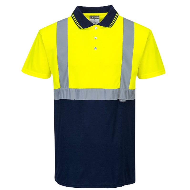 PORTWEST HI VIS CONTRAST 2-TONE POLO SHIRT