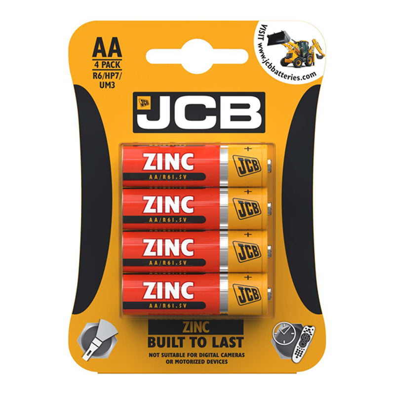 JCB AA ZINC BATTERIES PK 4
