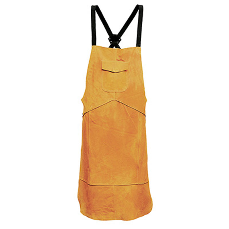 PORTWEST LEATHER WELDING APRON TAN 91CMX58CM