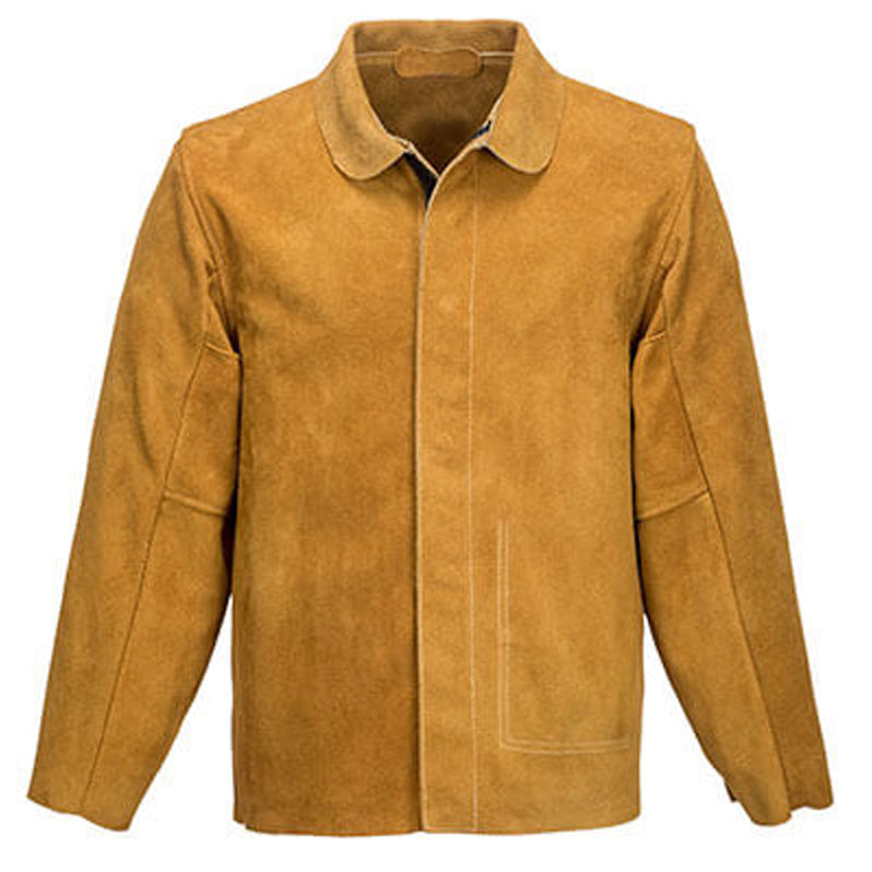 PORTWEST LEATHER WELDING JACKET TAN